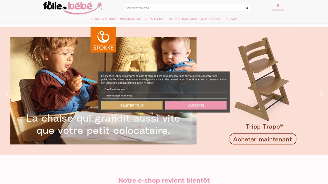 Aperçu du site La folie du bébé