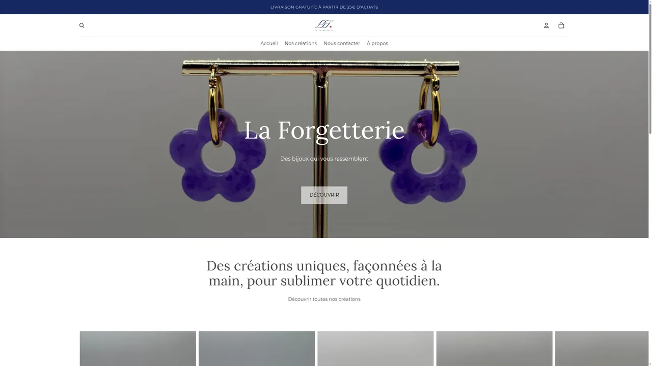 Aperçu du site La Forgetterie