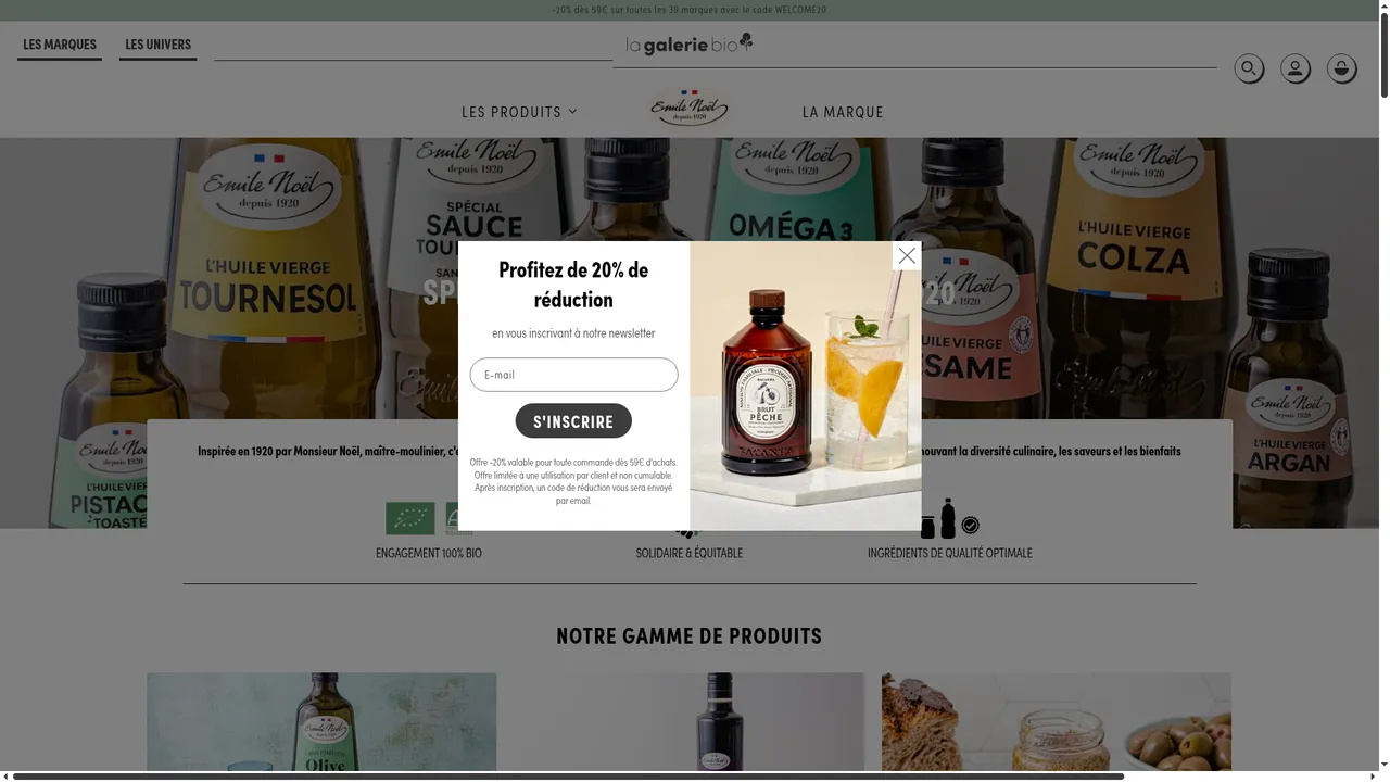 Screenshot de La Galerie bio