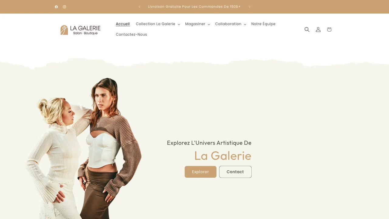 Aperçu du site La Galerie