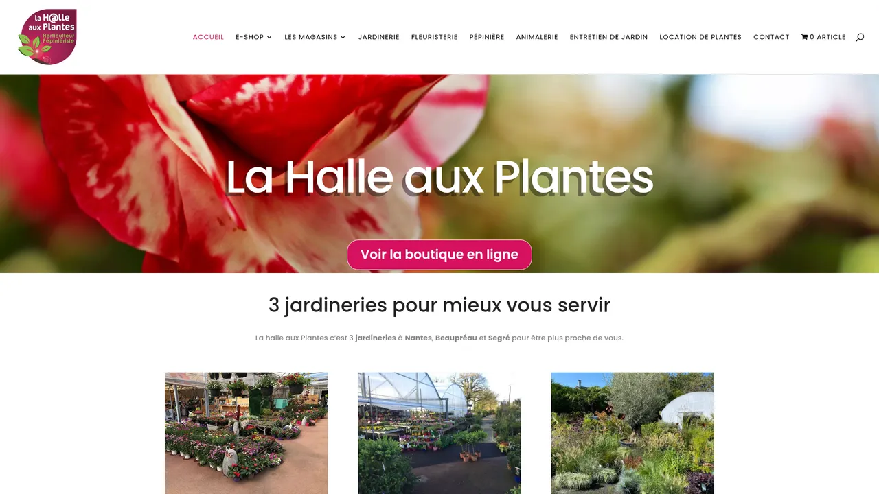 Aperçu du site La Halle aux Plantes