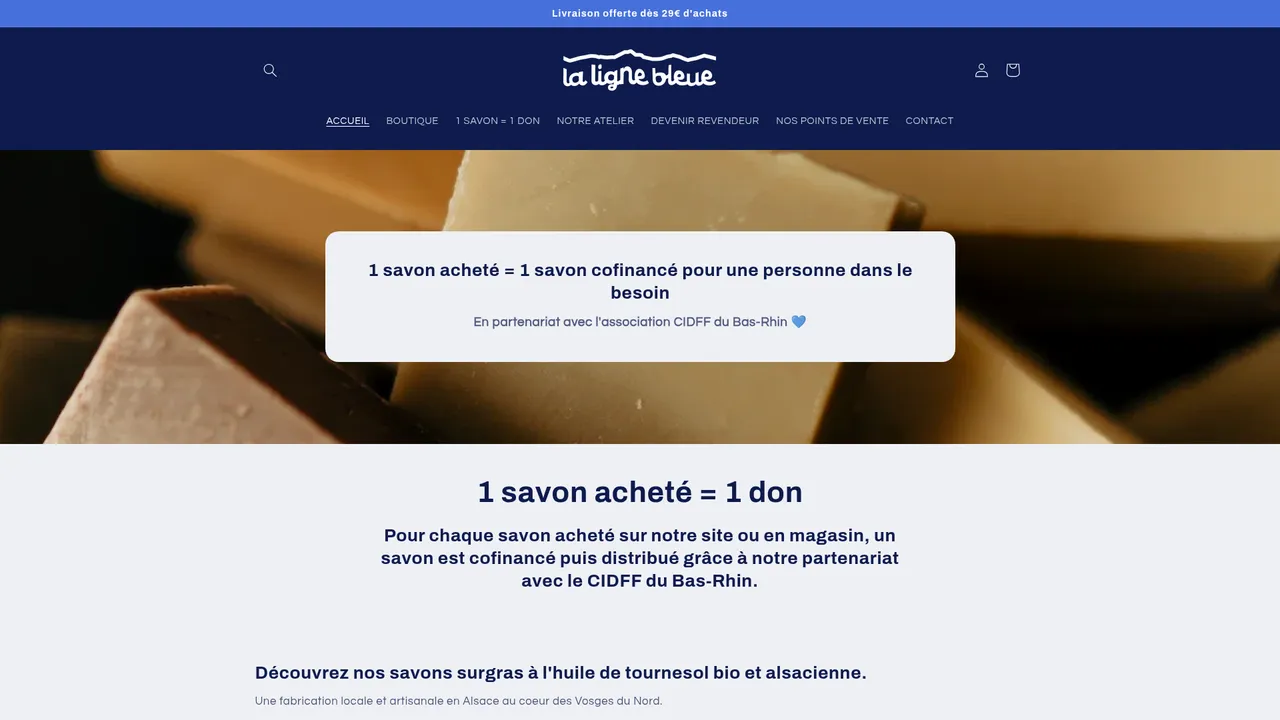 Aperçu du site La Ligne Bleue