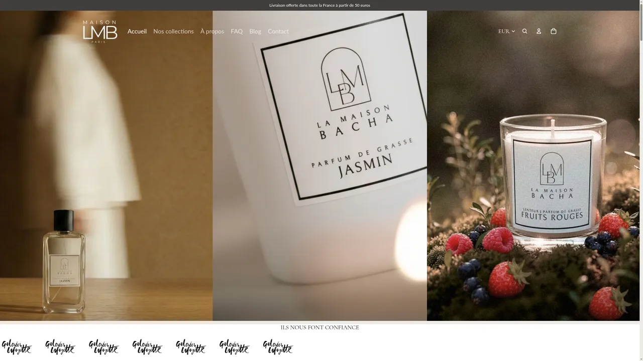 Aperçu du site LA MAISON BACHA®