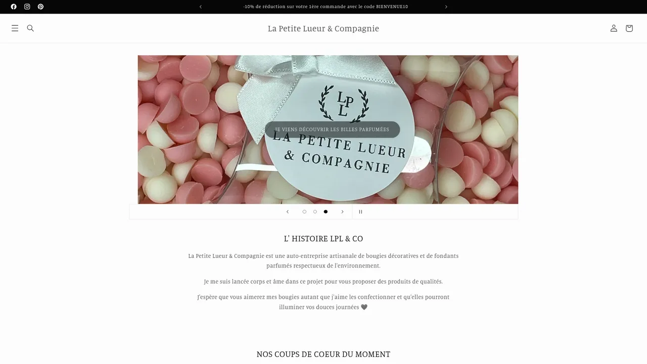 Aperçu du site La Petite Lueur & Compagnie
