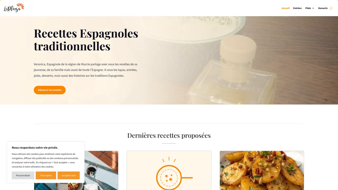 Aperçu du site La Plaza épicerie Espagnole en ligne