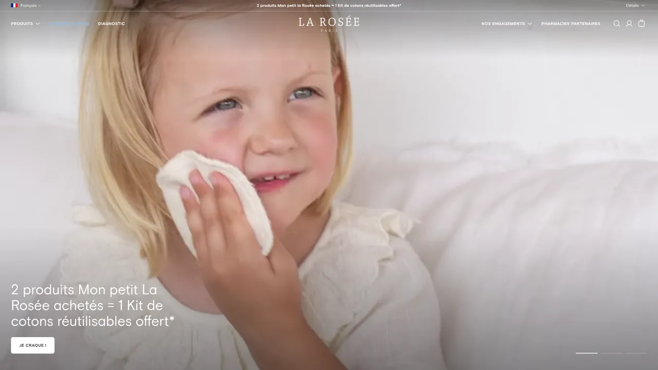 Aperçu du site La Rosée cosmétiques