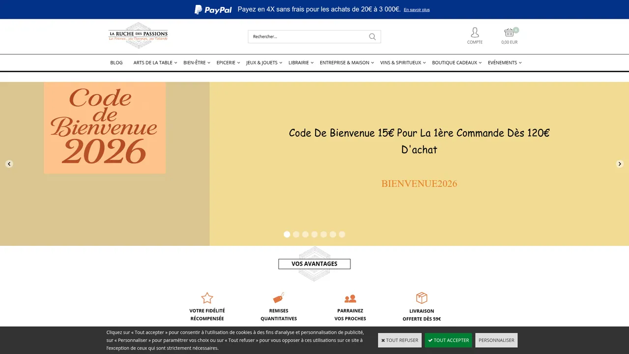 Aperçu du site la Ruche des Passions