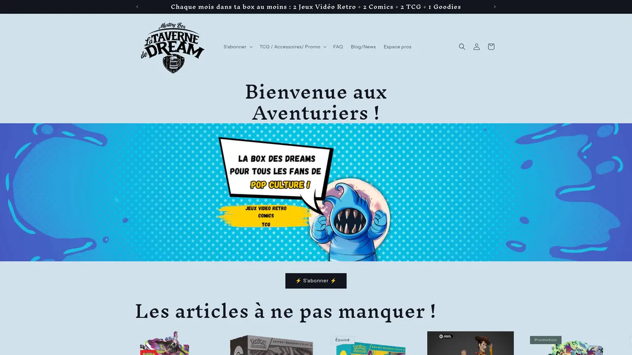 Aperçu du site La Taverne de Dream