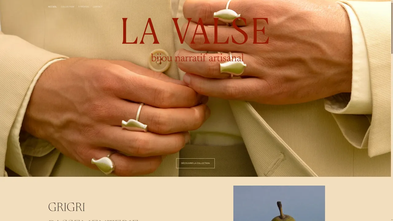 Aperçu du site La Valse Bijoux