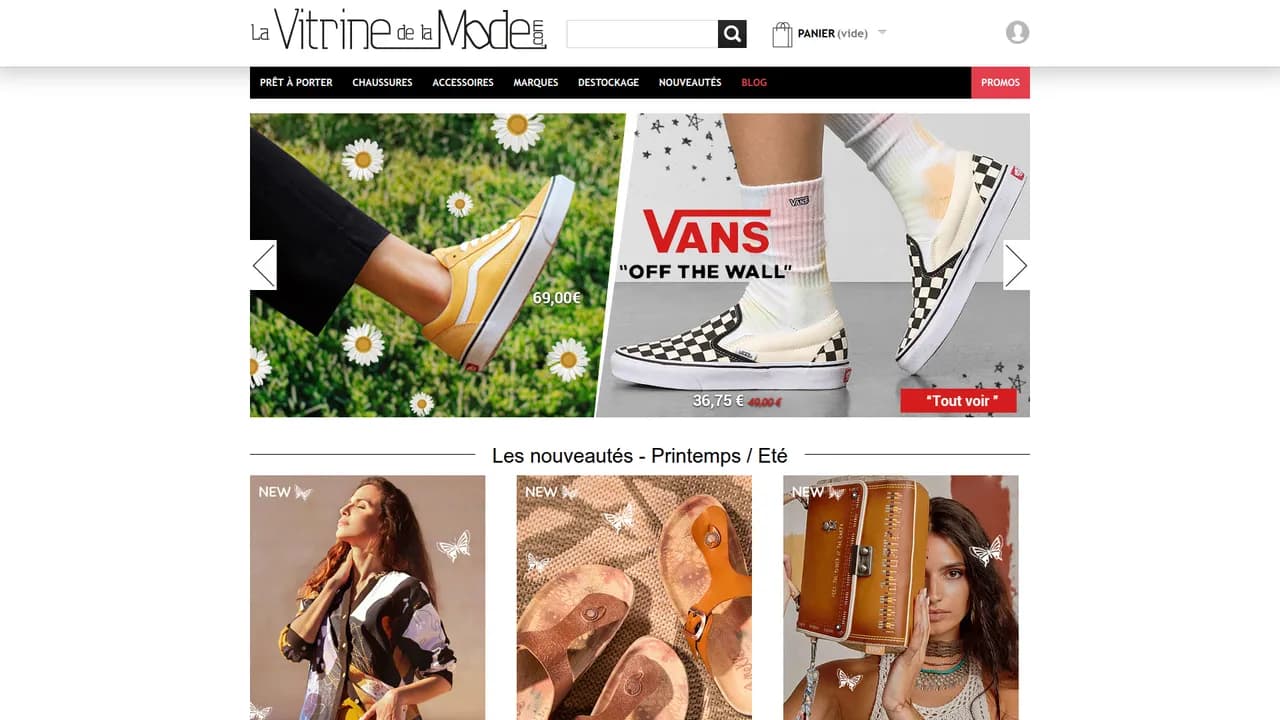 Aperçu du site La Vitrine De La Mode, une boutique en ligne de prêt-à-porter pour femme