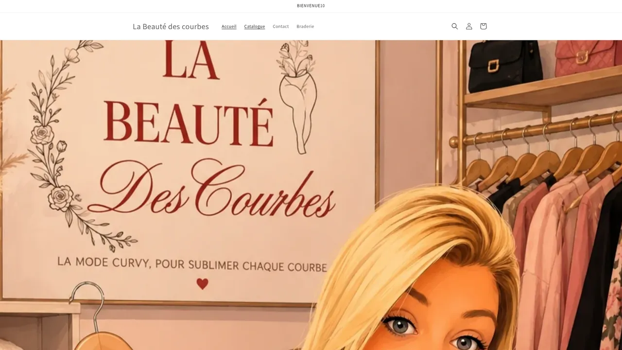 Screenshot de labeautedescourbes.com