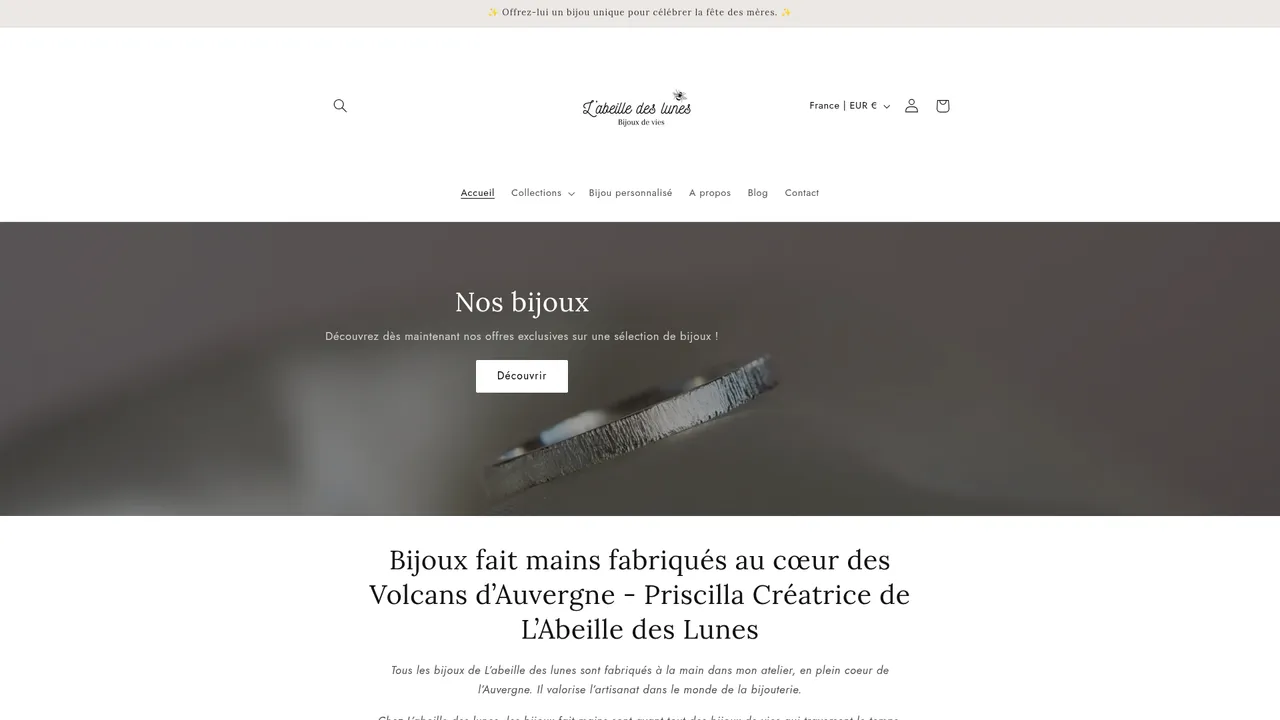 Aperçu du site L'abeille des lunes