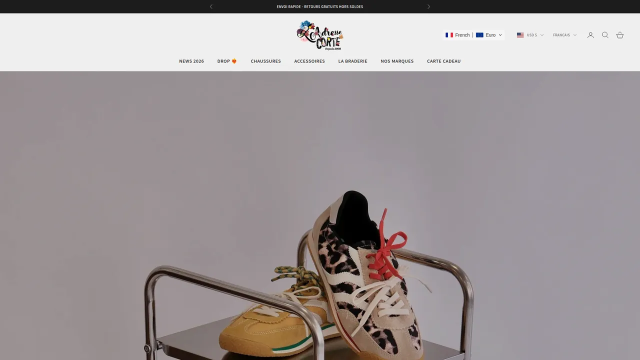 Aperçu du site L'adresse Corte Shop
