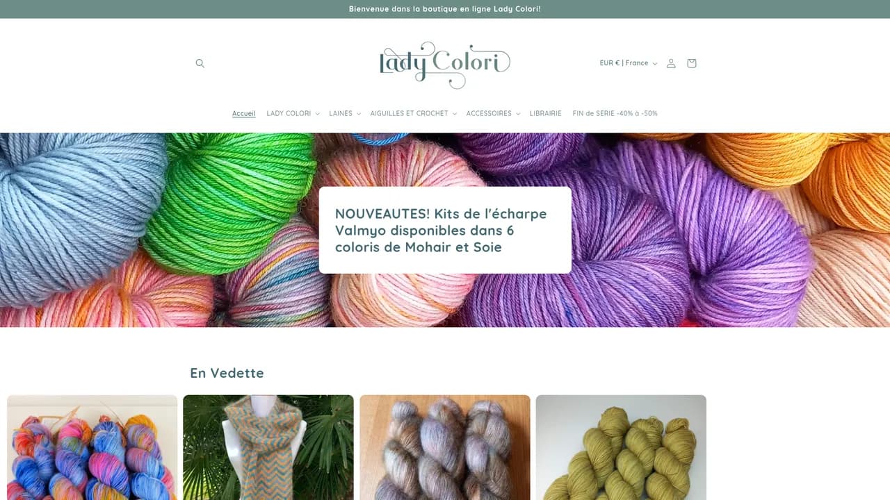 Aperçu du site Lady Colori