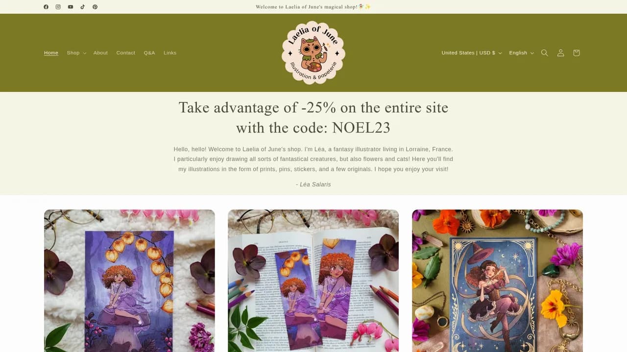 Screenshot de laeliaofjune.com
