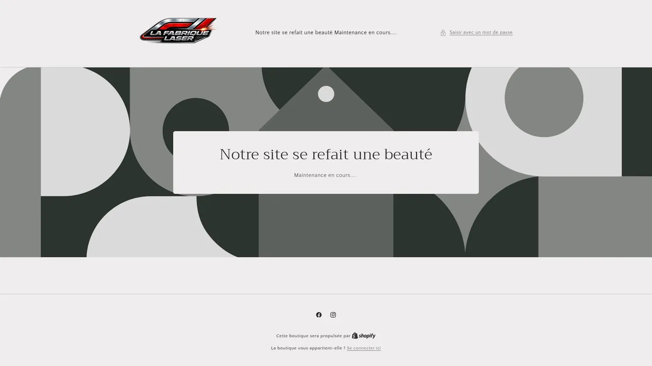 Screenshot de lafabriquelaser.com