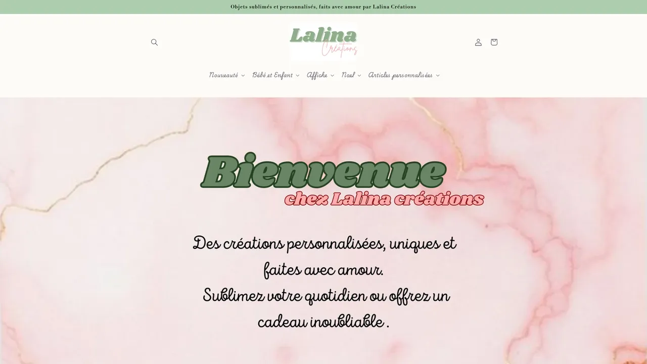 Aperçu du site Lalina créations