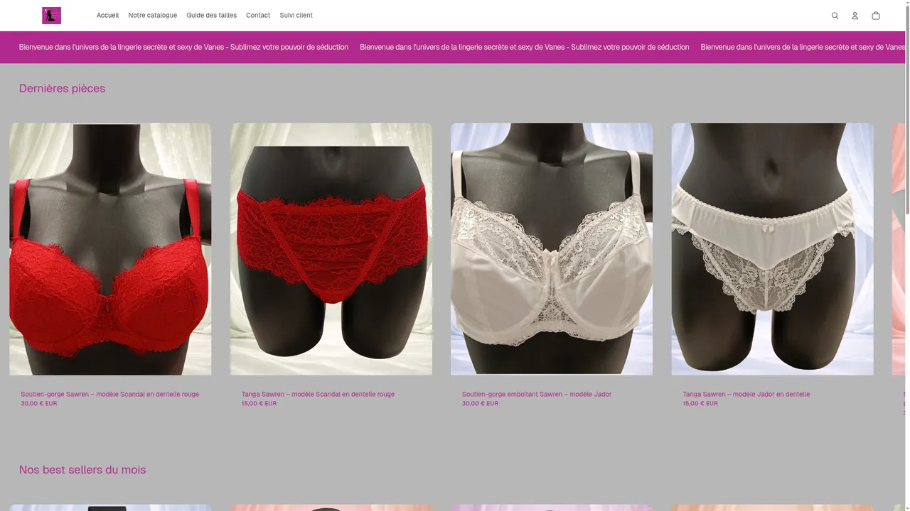 Screenshot de LalingeriesecrèteetsexydeVanes