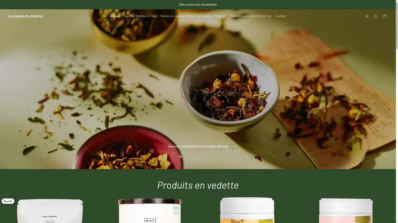 Screenshot de lamaisondumatcha.fr