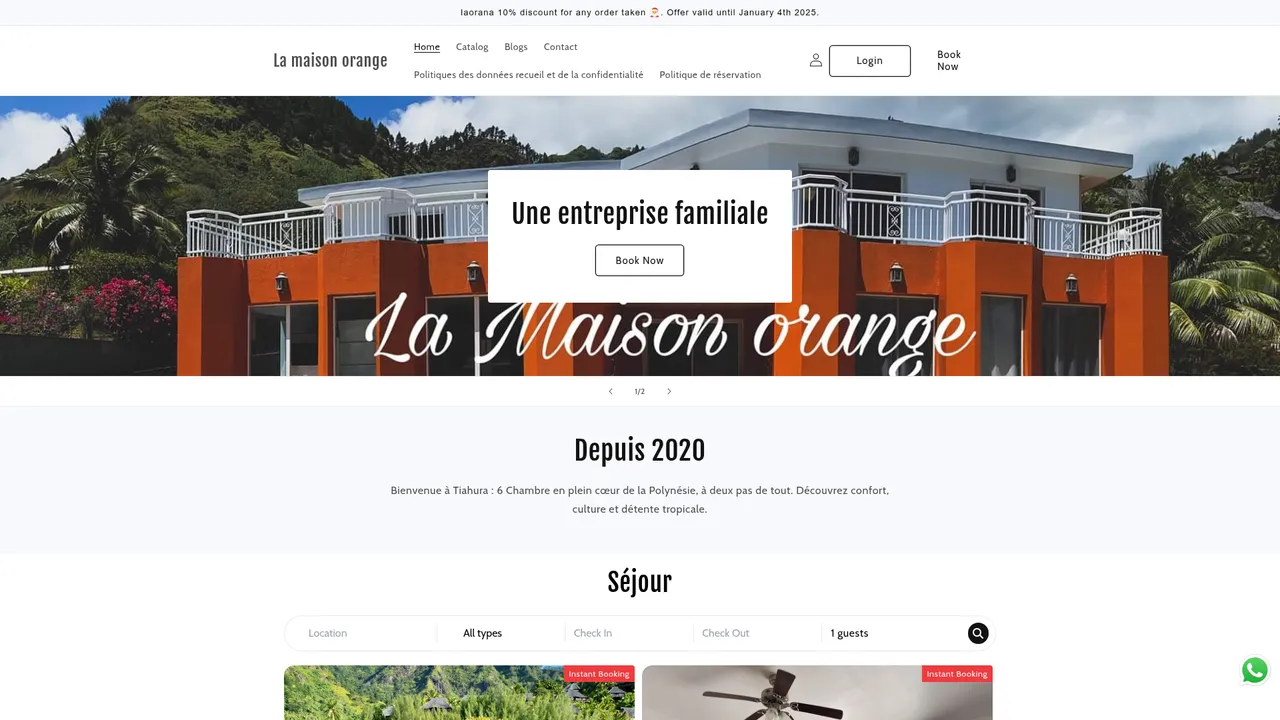 Screenshot de lamaisonorange.com