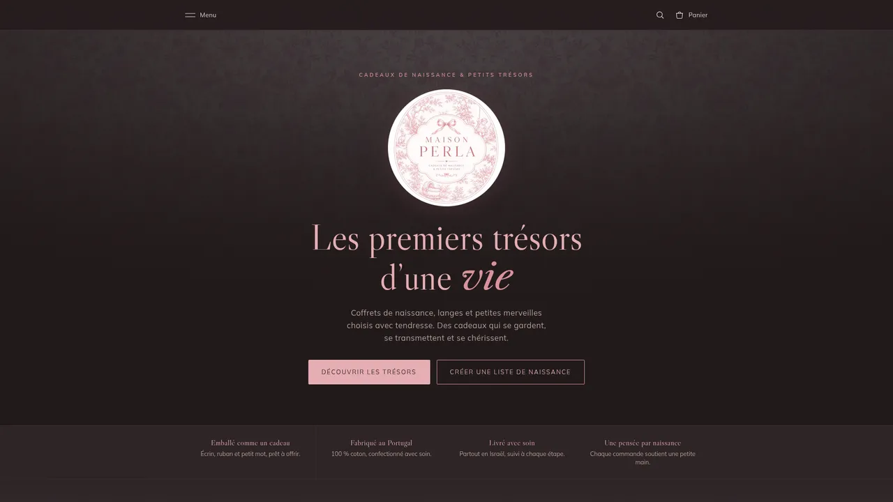 Screenshot de lamaisonperla.com