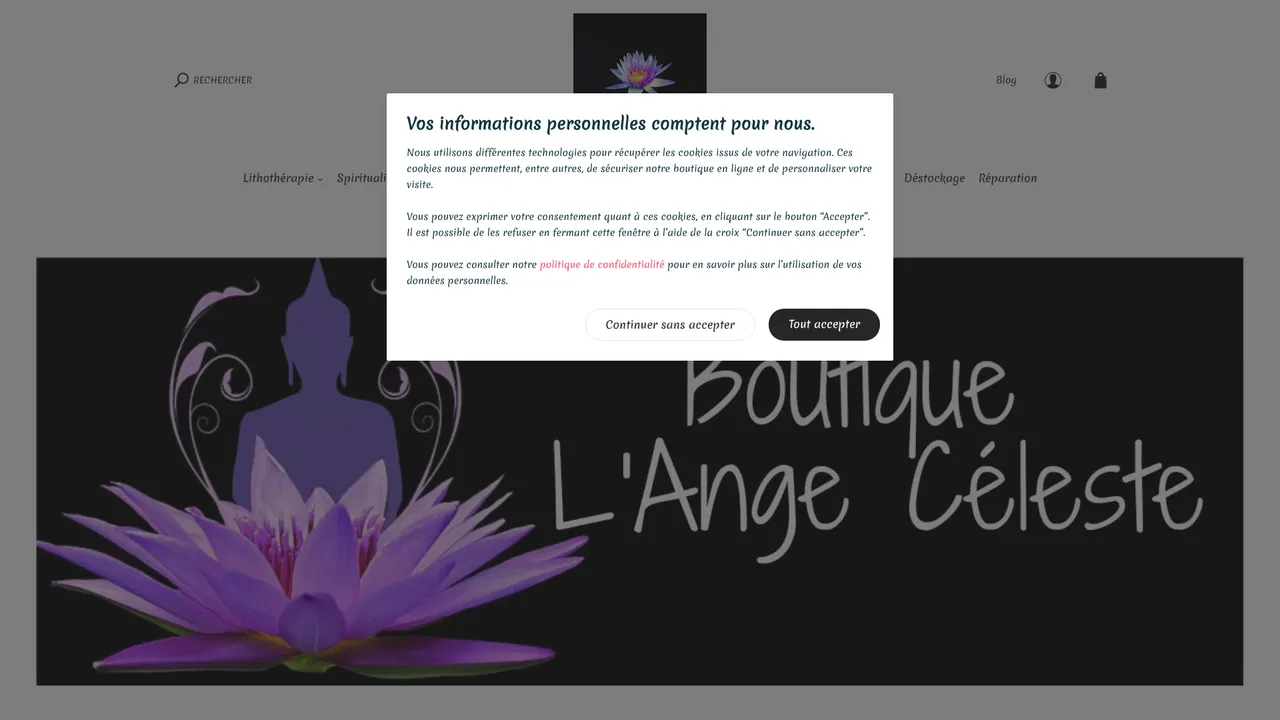Aperçu du site L'Ange Céleste