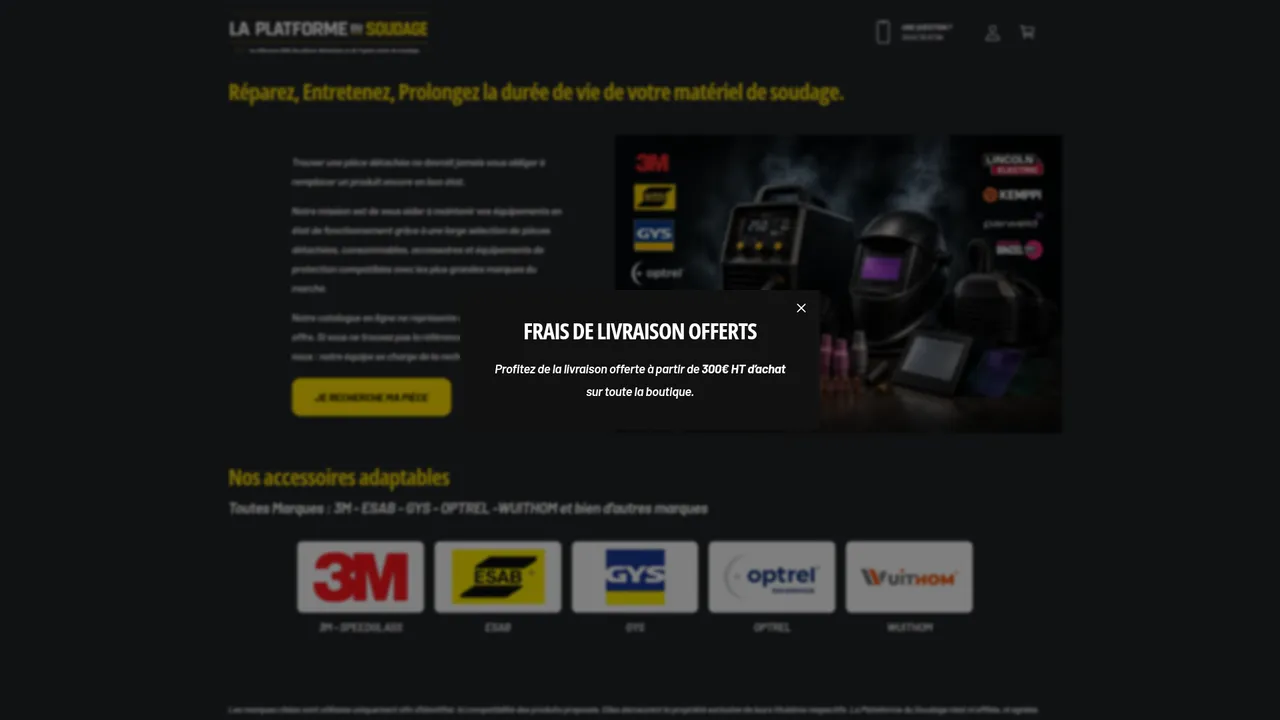 Aperçu du site laplateformedusoudage.com