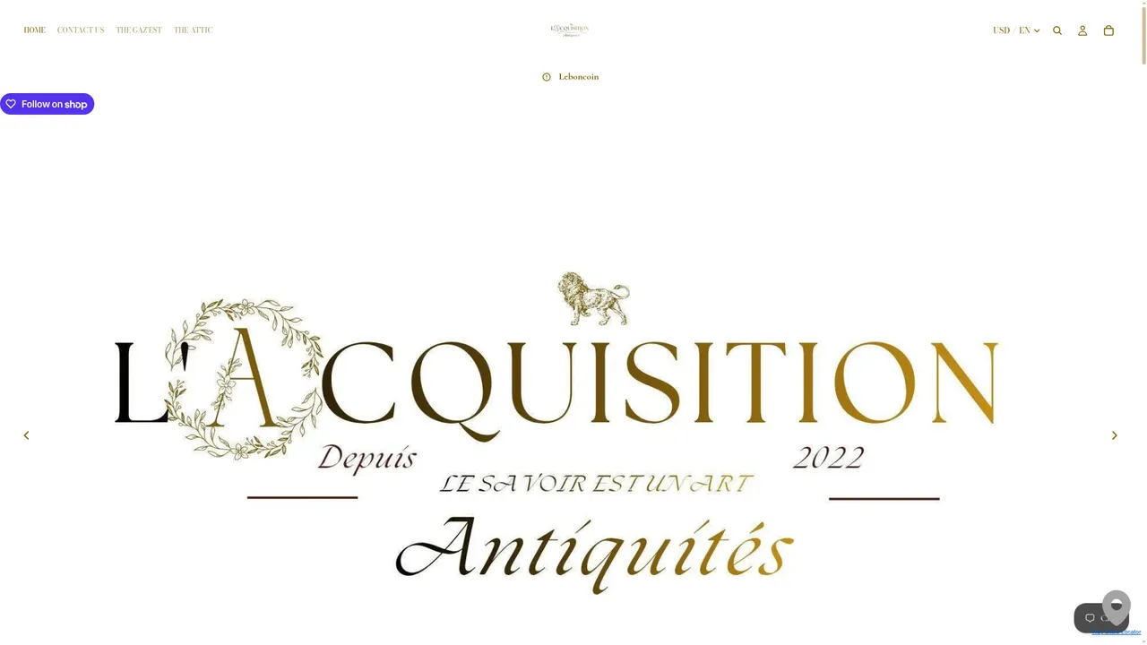 Aperçu du site laquisitionshop.fr