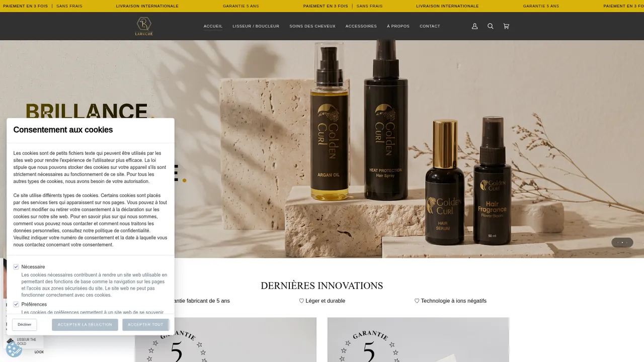 Aperçu du site laruchegolden.fr