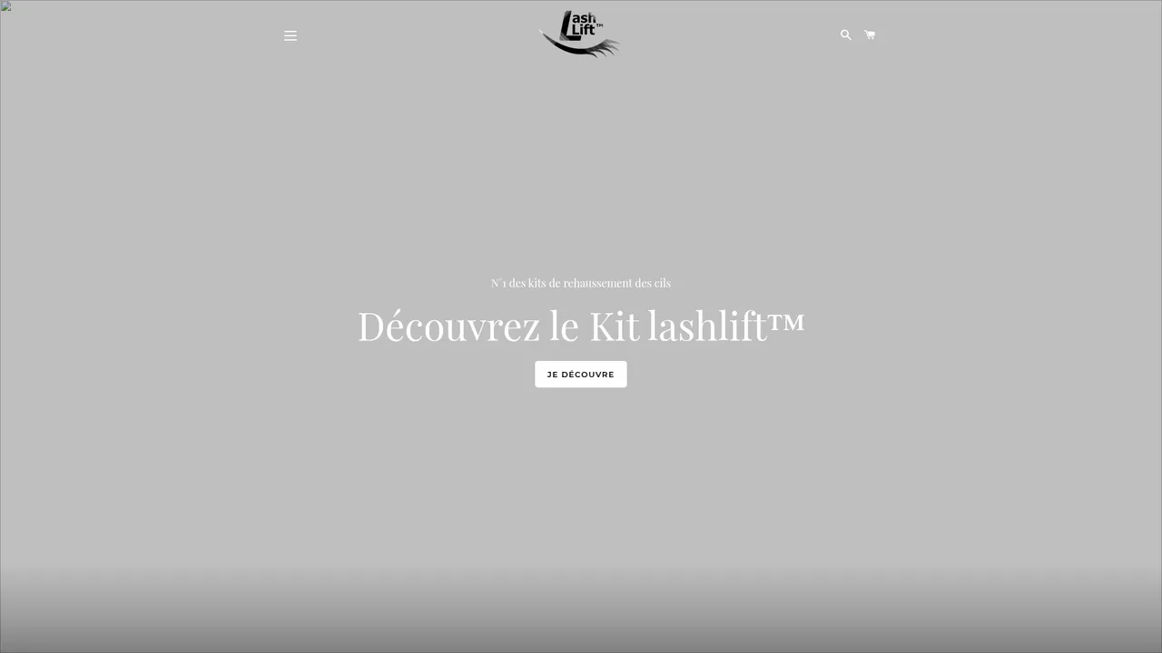 Aperçu du site LashLift