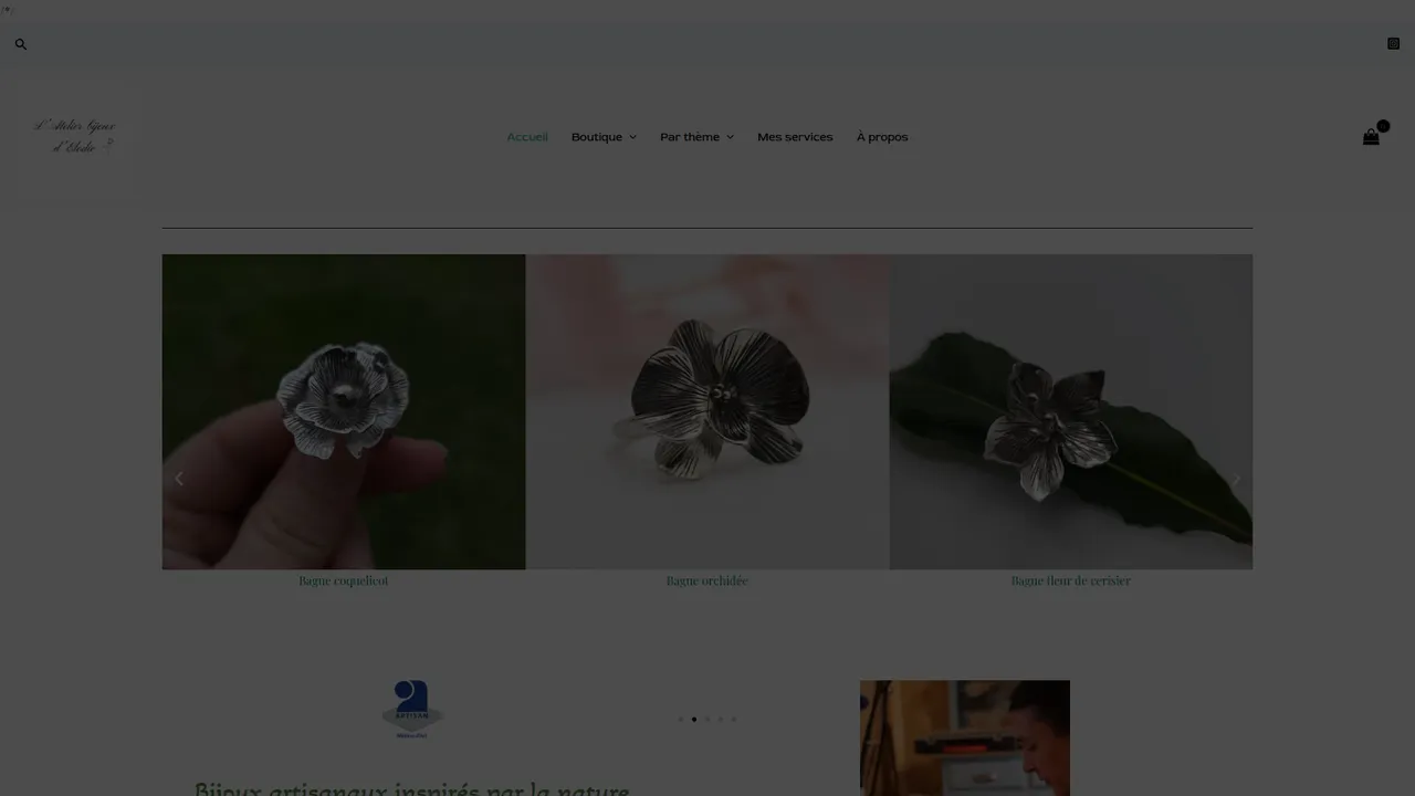 Aperçu du site L'atelier bijoux d'Elodie