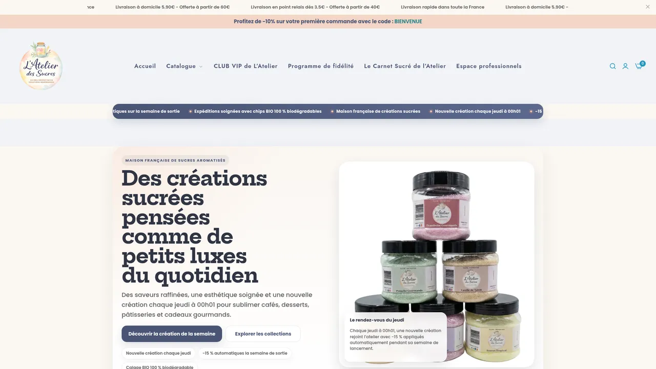 Screenshot de L’Atelier des Sucres