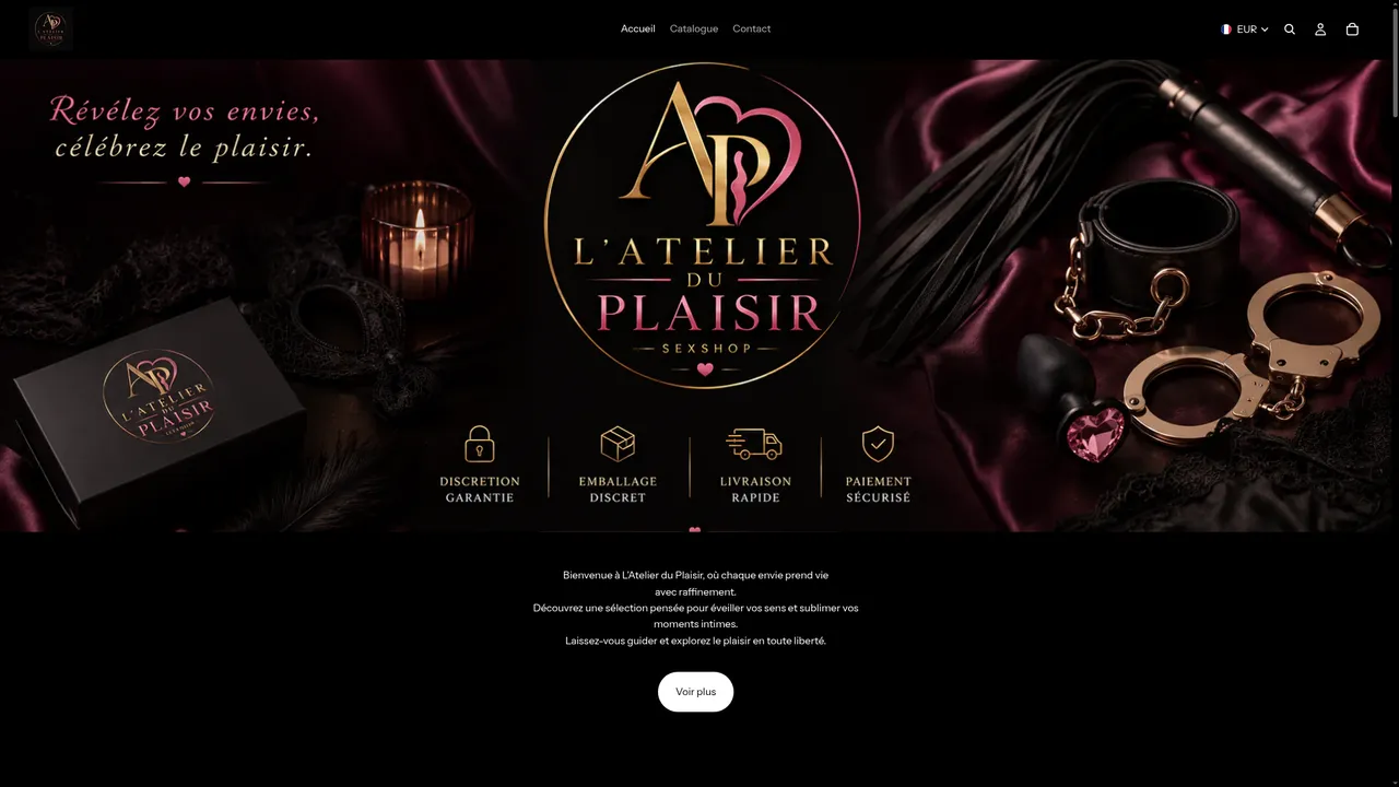 Aperçu du site L'atelier du plaisir