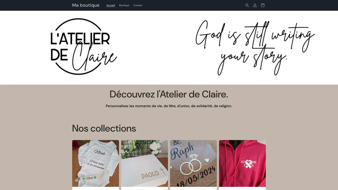 Screenshot de latelierdeclaire.shop