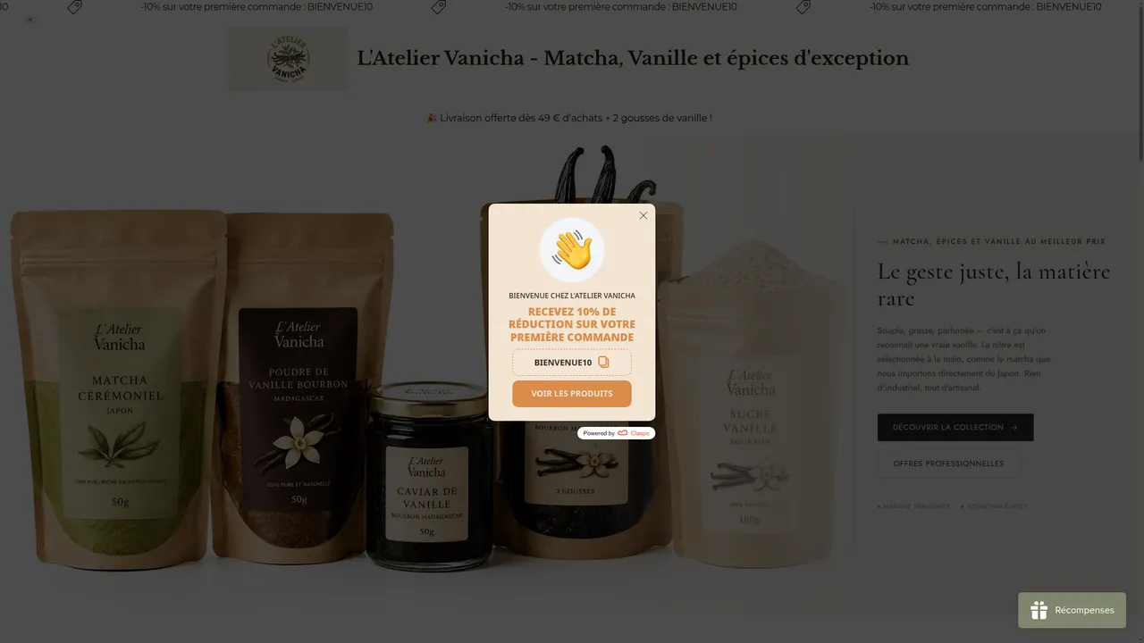 Aperçu du site lateliervanicha.com