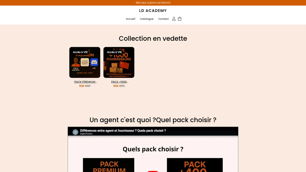 Aperçu du site LD Academy