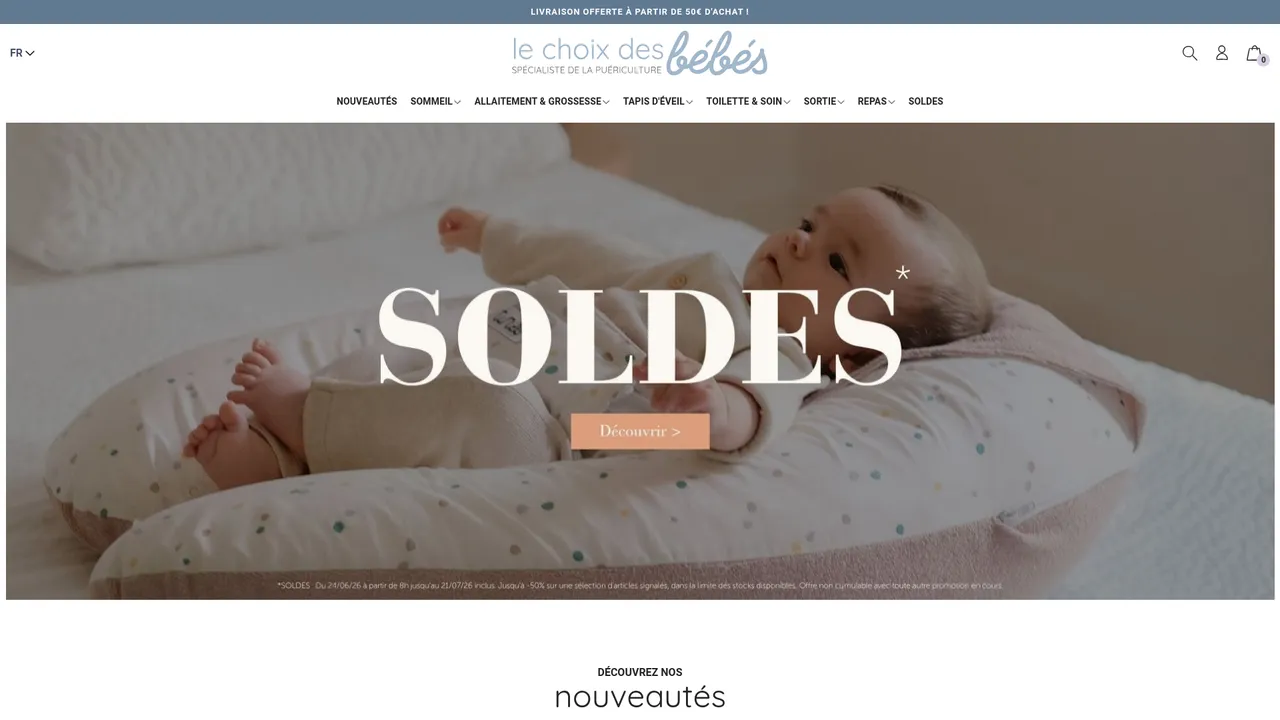 Aperçu du site Le Choix des Bébés