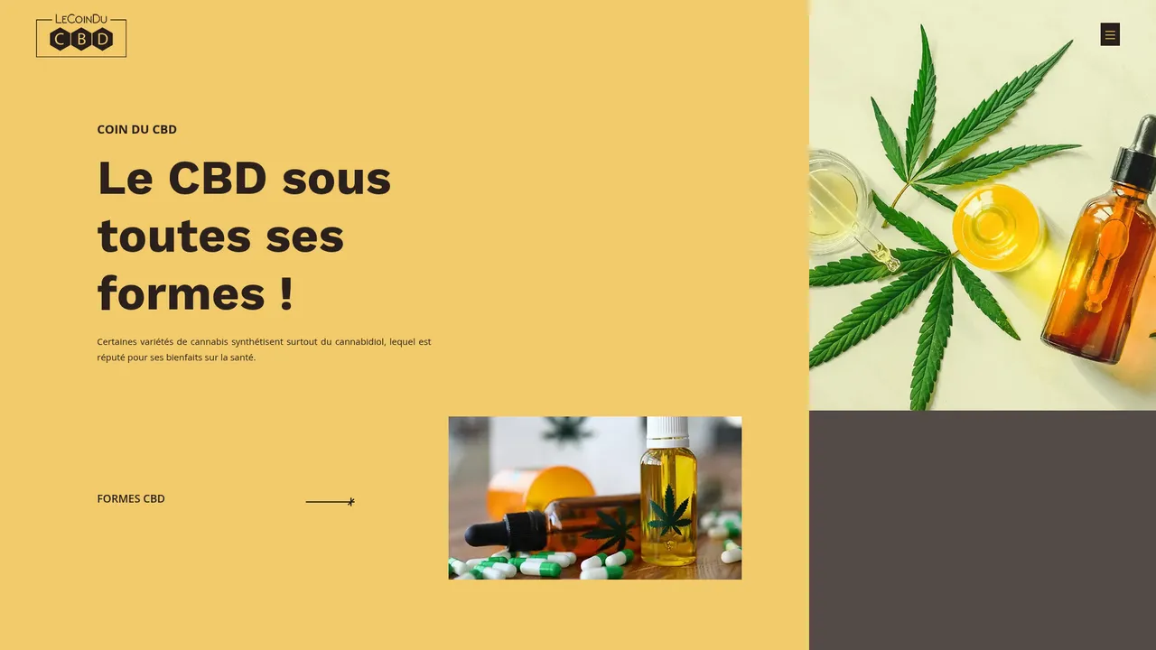 Aperçu du site Le Coin du CBD : chanvre