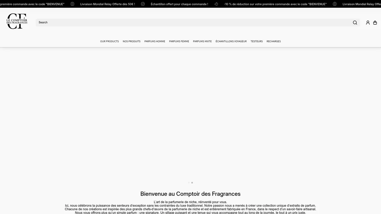 Screenshot de Le Comptoir des Fragrances