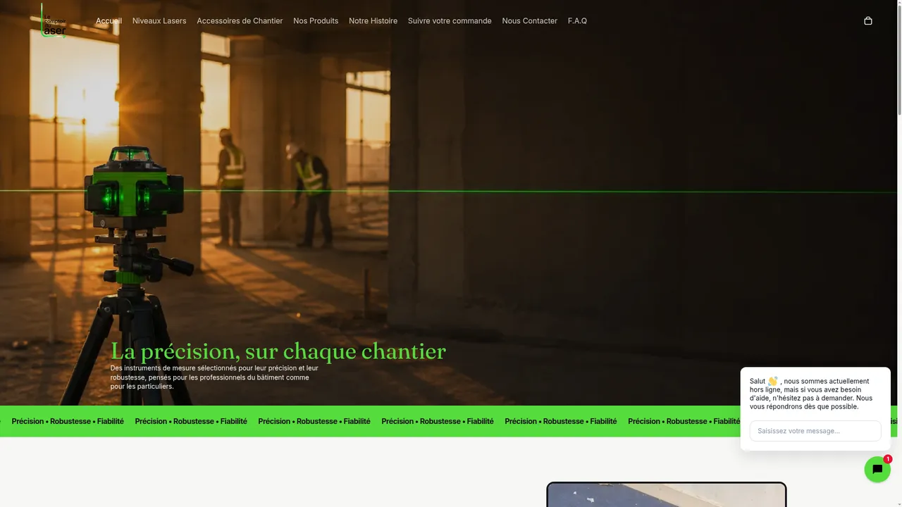 Aperçu du site Le comptoir du laser