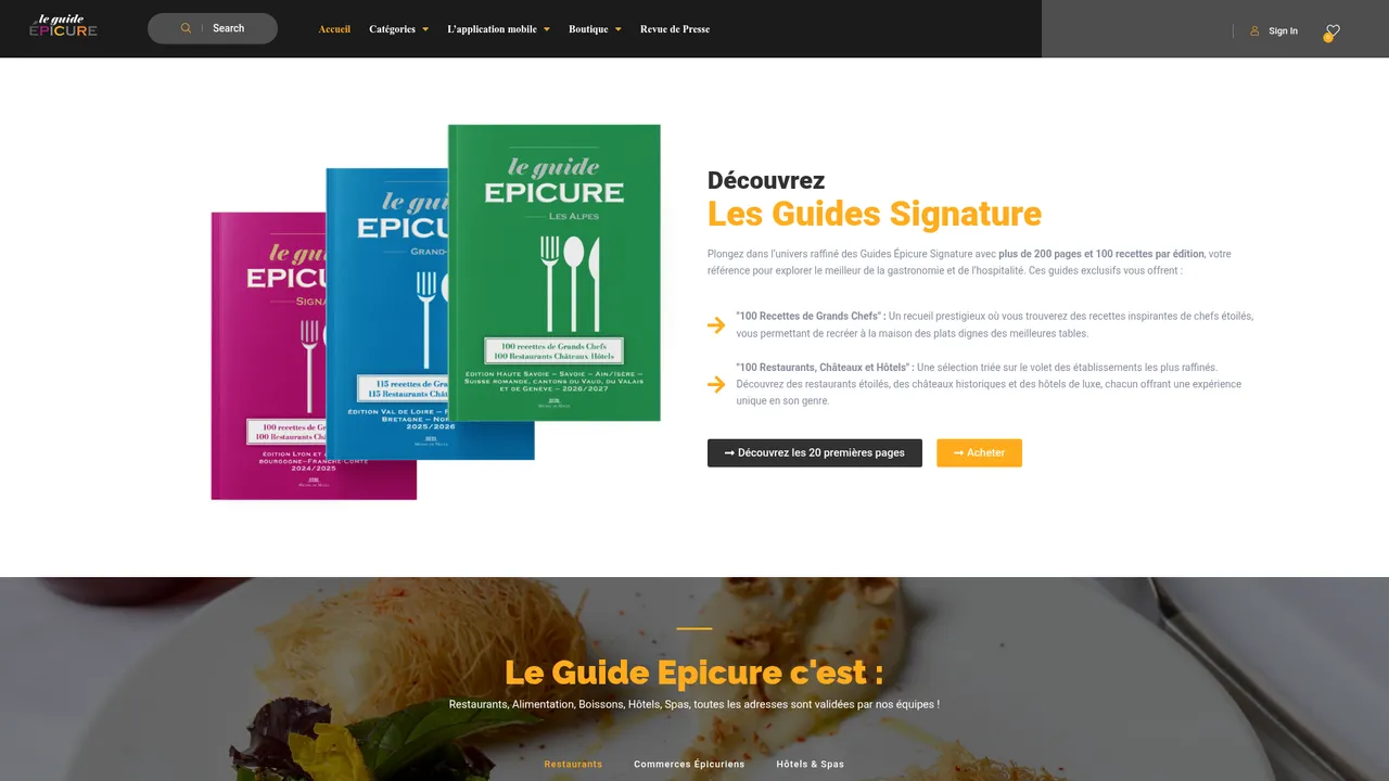 Screenshot de Le Guide Epicure