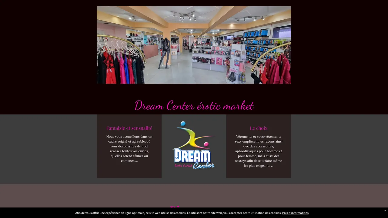 Aperçu du site Le love shop : articles sexy