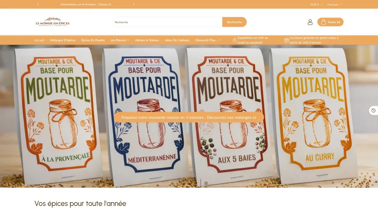 Aperçu du site Le Monde En Épices