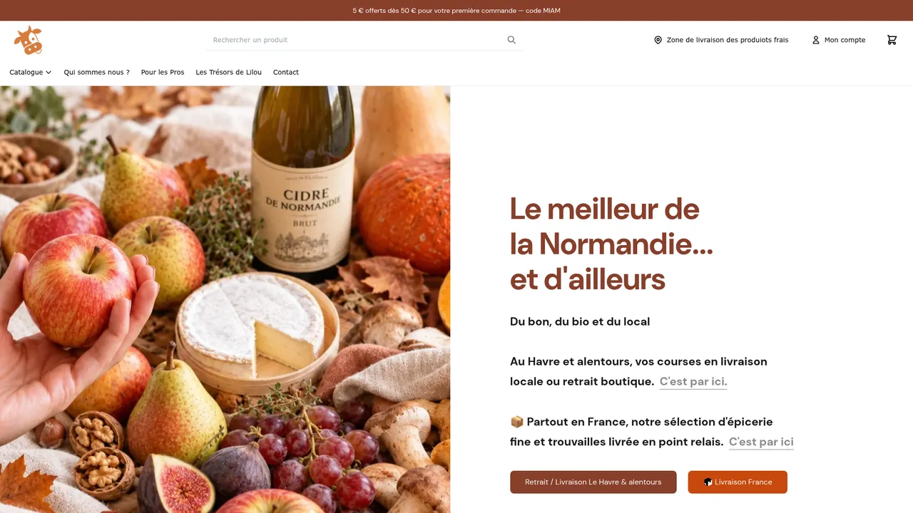 Aperçu du site Le Panier de Nicolas