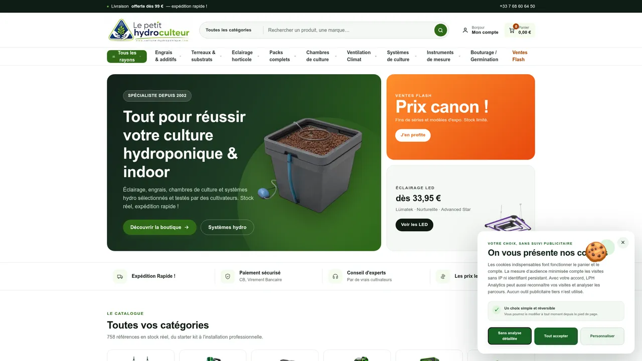 Aperçu du site LE PETIT HYDROCULTEUR