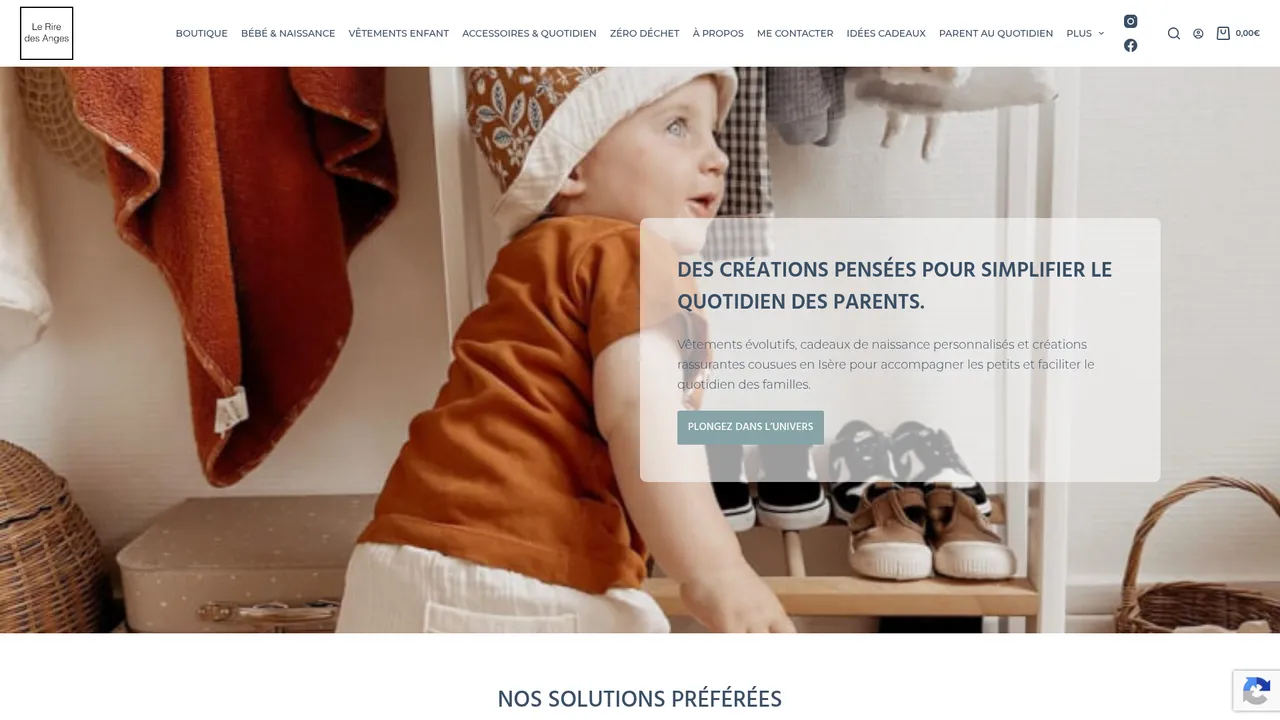 Aperçu du site Le Rire des Anges brassière laine bébé
