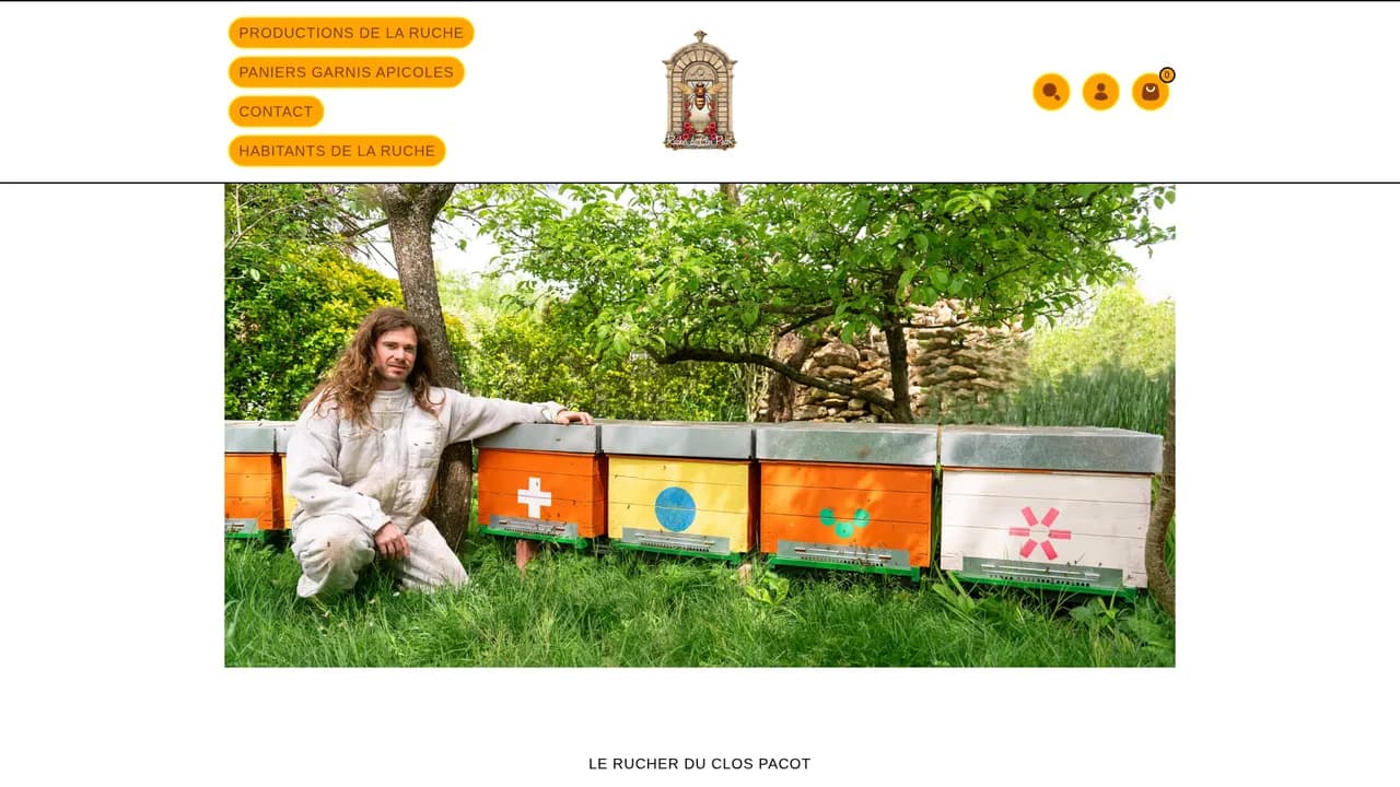 Screenshot de Le Rucher du Clos Pacot - Miel Produits de la ruche & Essaims Reines