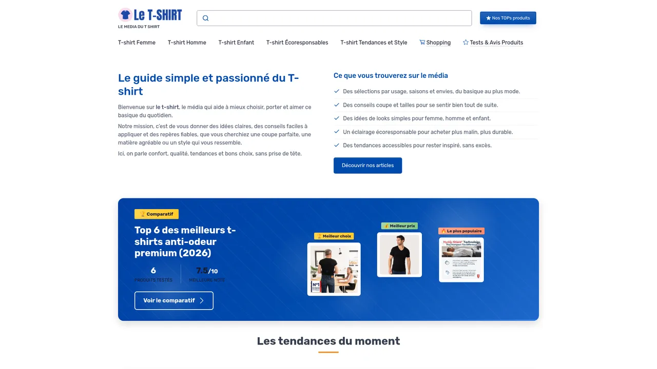 Screenshot de Le-T-Shirt.com