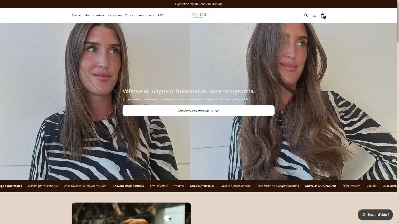 Screenshot de leahairluxuryextensions.com