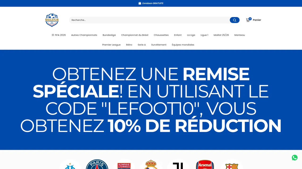 Screenshot de lefootmagasinn.com